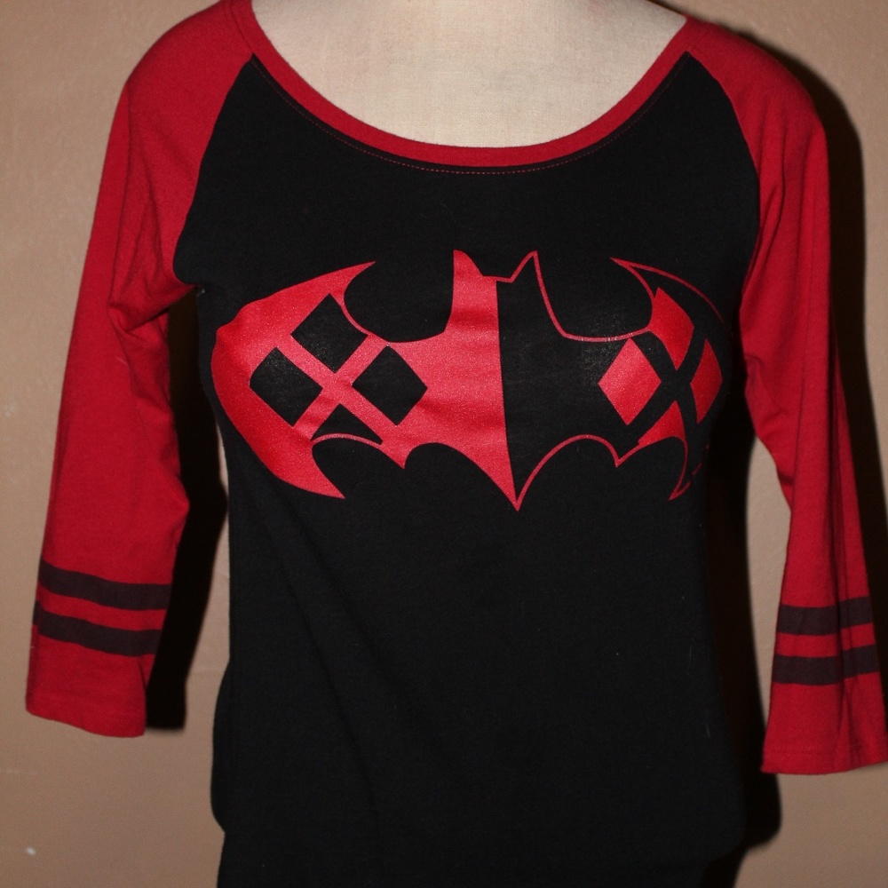Harley Quinn "Batman Logo" 3/4 Sleeve Shirt